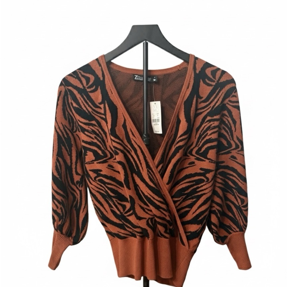 New York & Company Brown and Black Knit Sweater fall winter